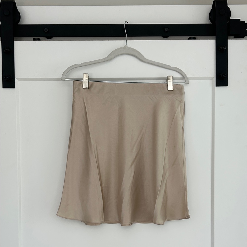 Quince Champagne Silk Mini Skirt